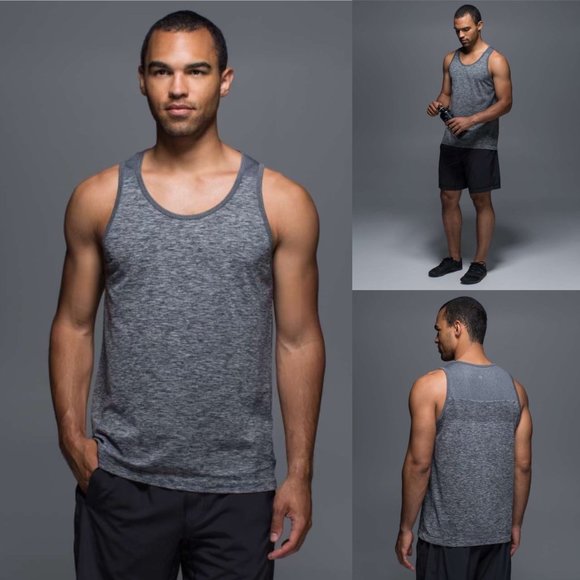 lululemon athletica Other - Lululemon Men's Metal Vent Tech Tank Top Shirt Size Large Mvt Space Dye Black